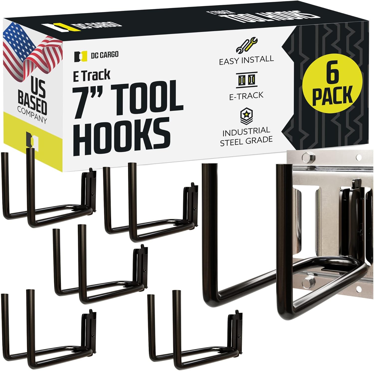 DC Cargo Mall Heavy Duty E-Track Hooks (6-Pack)