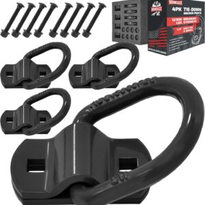 Vehiclex Trailer Tie Down D-Rings, 12,000 lbs (4-Pack)