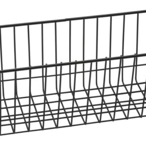 Rack'em 9083-B Wire Basket, Black, 24x6x6 in