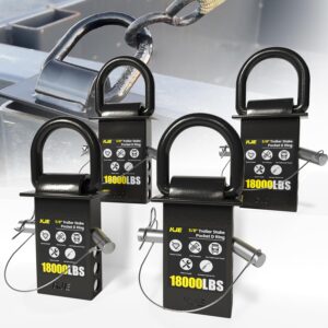 KJE 5/8" Heavy-Duty Stake Pocket D-Rings (4-Pack)