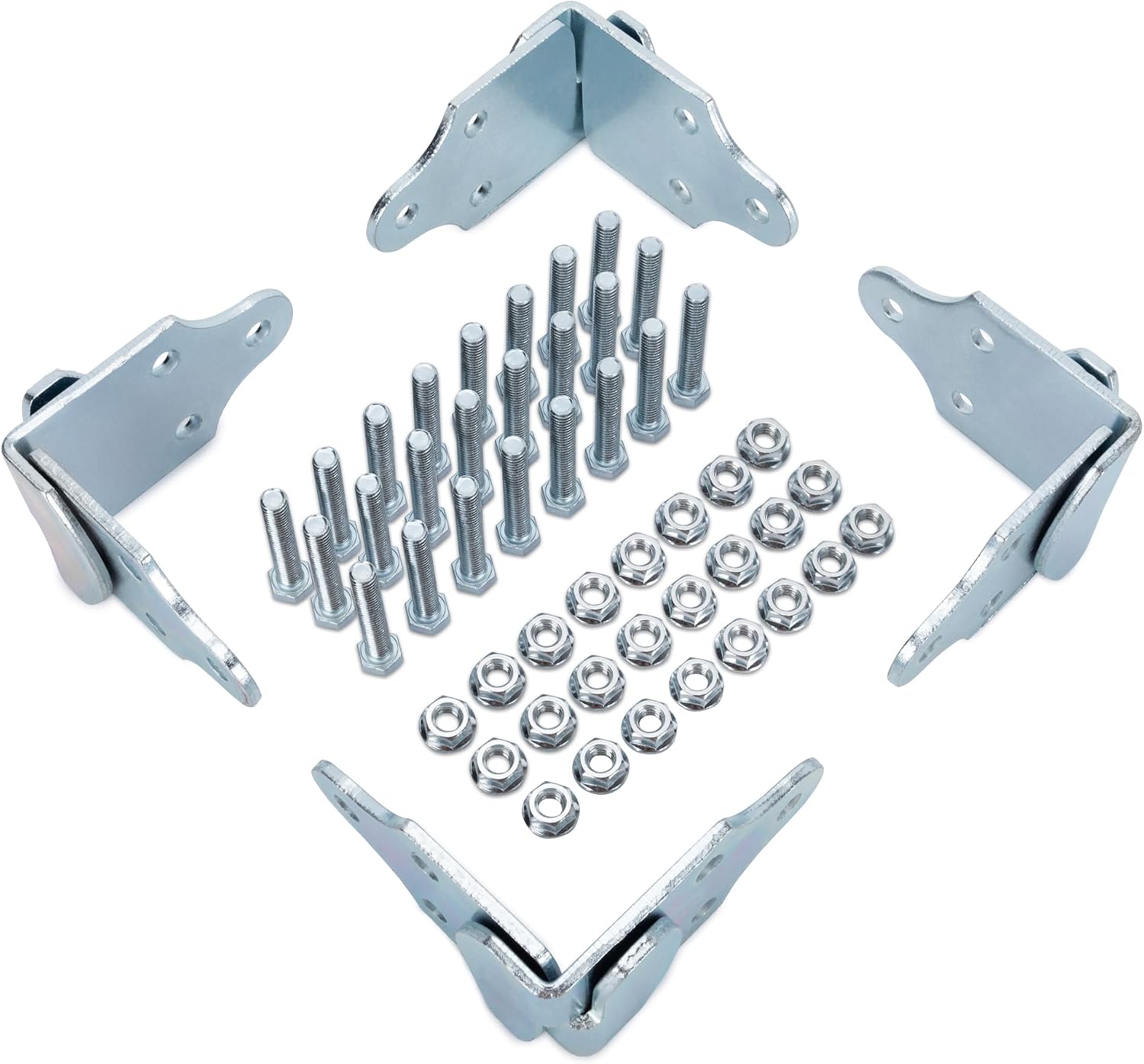 Lonffery 4 Sets Trailer Stake Side Brackets w/ Hardware