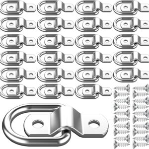 24-Pack 2400 lb D-Ring Tie-Down Anchors, 1/4"