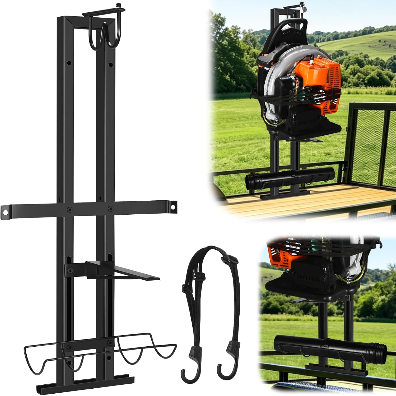CAROD Backpack Blower Rack for Trailer - Sturdy Steel Holder