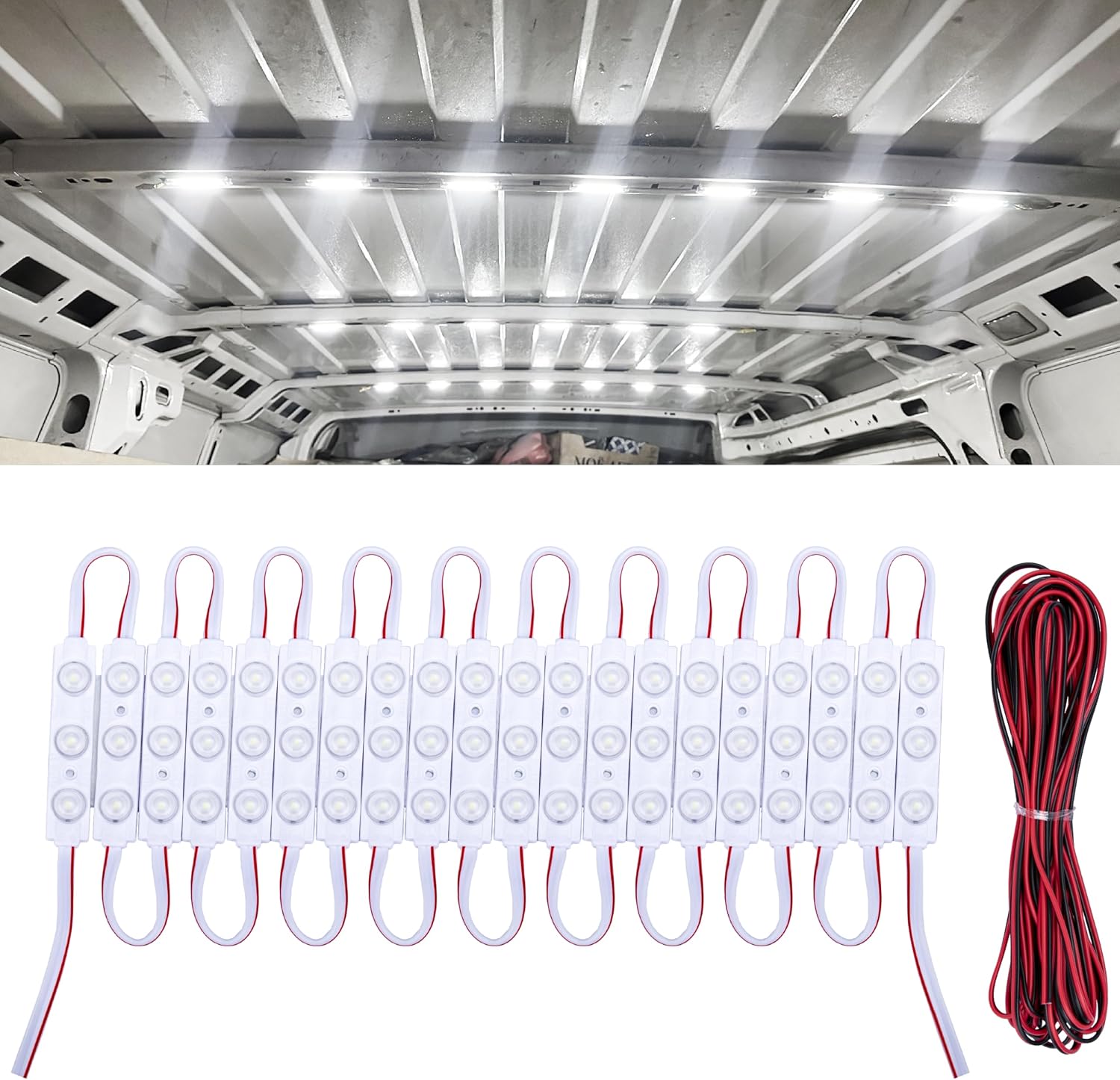 60 LED Van Interior Light Kit – 12V LED Strip – White