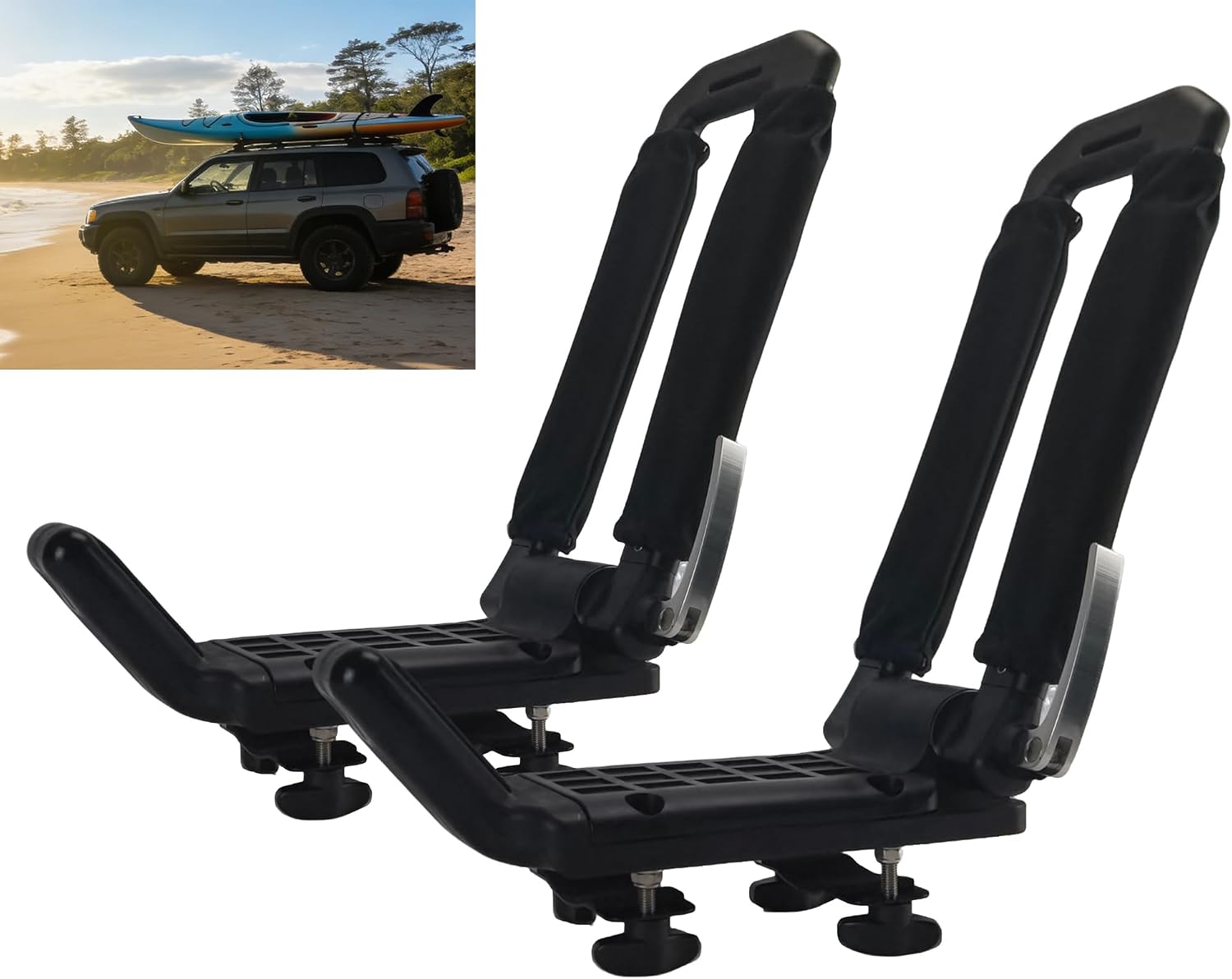 Folding Kayak Rack - SUV/Truck - Aluminum - 100 lbs - Yima
