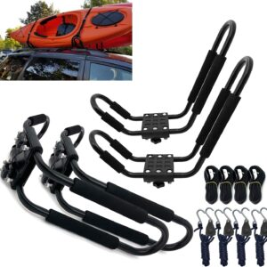 Taelakeni 2-Pair Kayak Roof Racks w/ S-Hooks