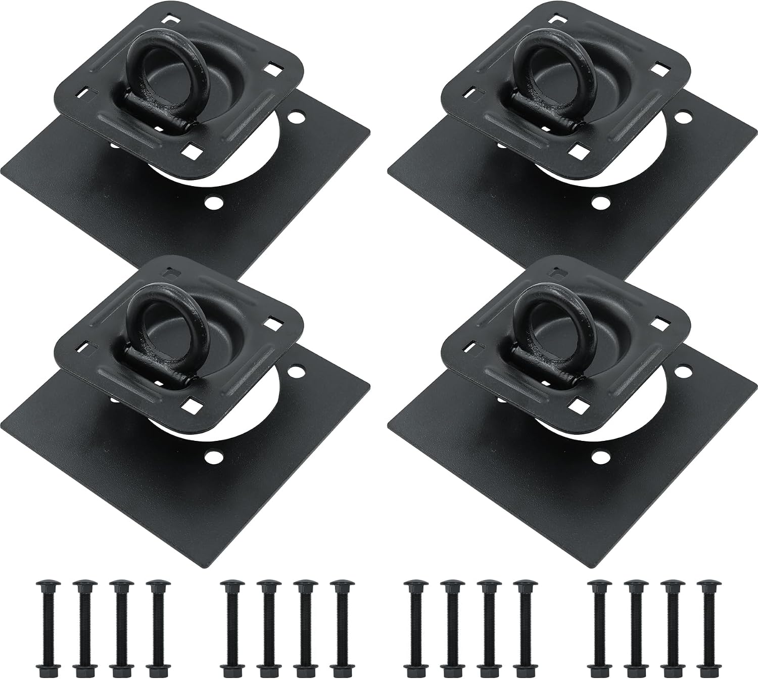 Bolvixor Recessed D-Ring Tie Downs 4-Pack, 6000LBS