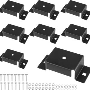 SINJEUN 8pc Trailer Stake Pocket Brackets - Heavy Duty