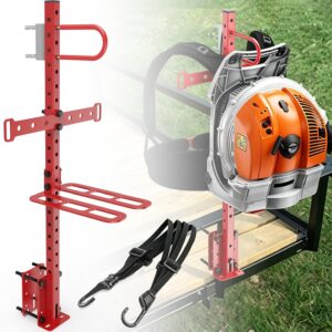 Secure Lockable Backpack Blower Rack for Trailers