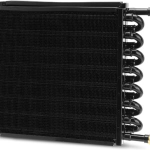 16-Pass 1/2" Transmission Cooler, 16 Row, Black