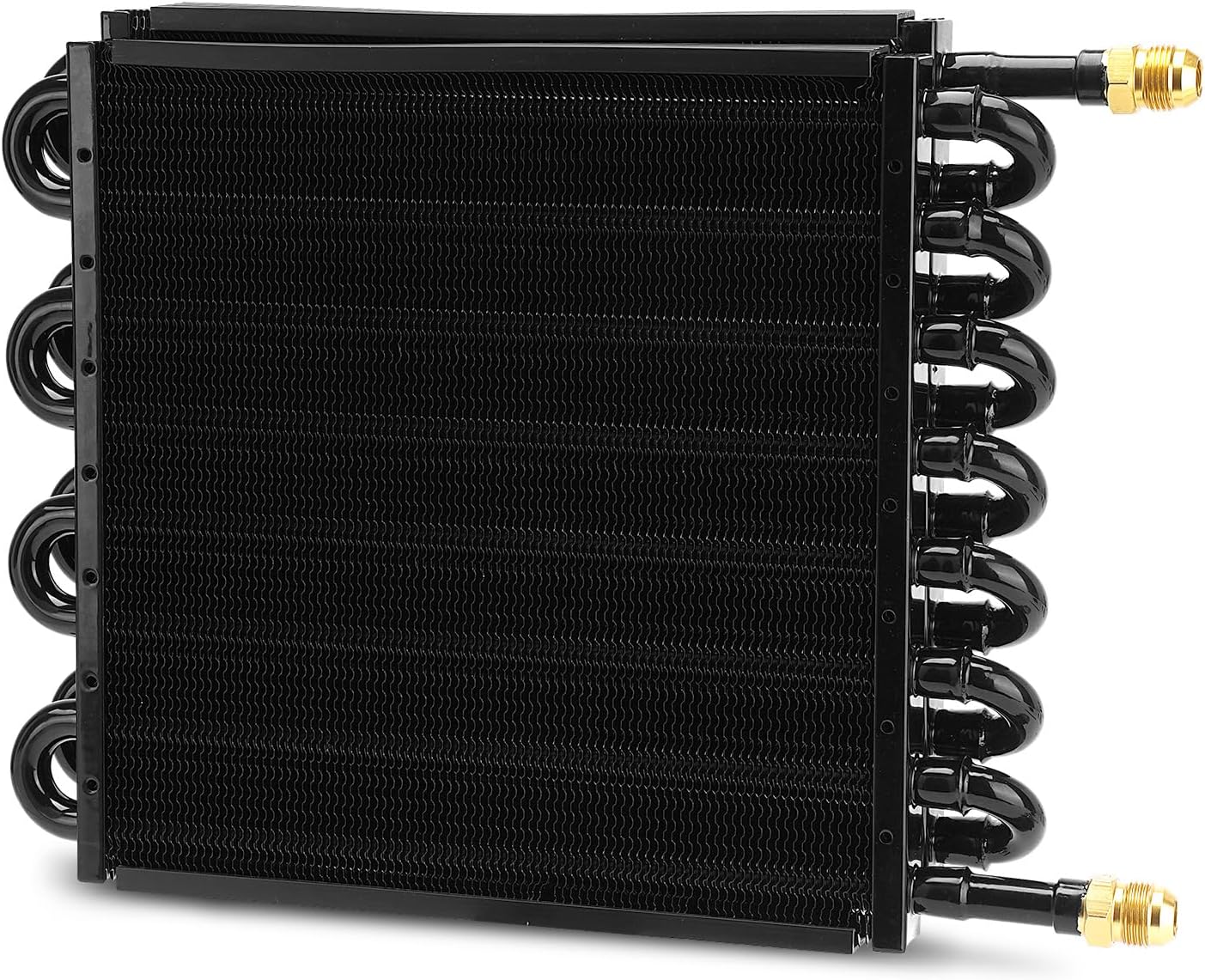 16-Pass 1/2" Transmission Cooler, 16 Row, Black