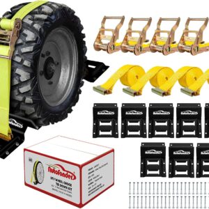 Heavy-Duty Wheel Chock Tie Down Kit (4,500lb) - 4 Straps