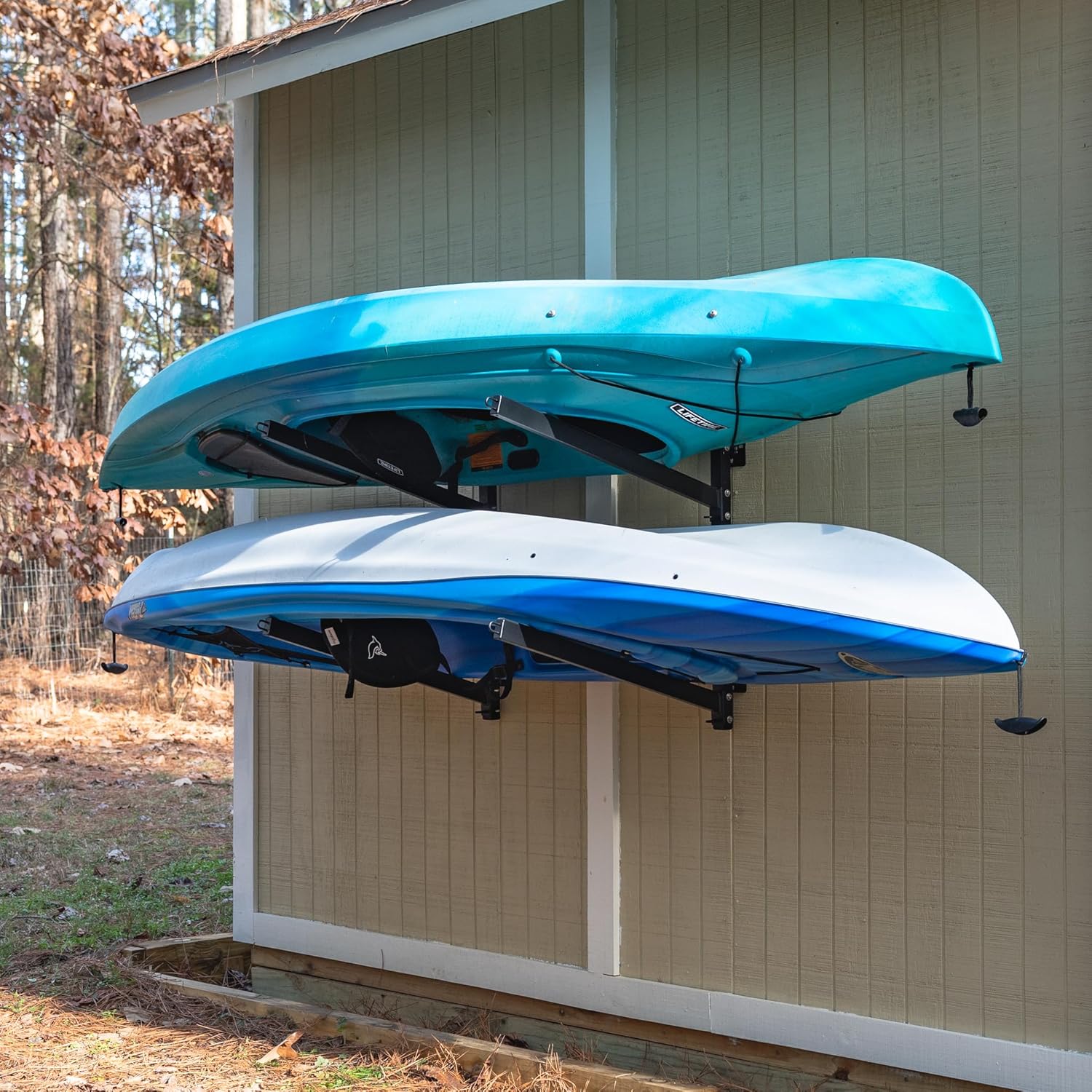 StoreYourBoard G-Kayak Wall Rack – 2-Boat Outdoor Storage