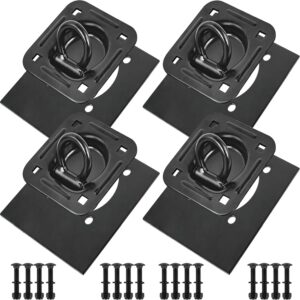 Heavy-Duty Recessed D Ring Tie Downs (4-Pack, 6,000 Lbs)