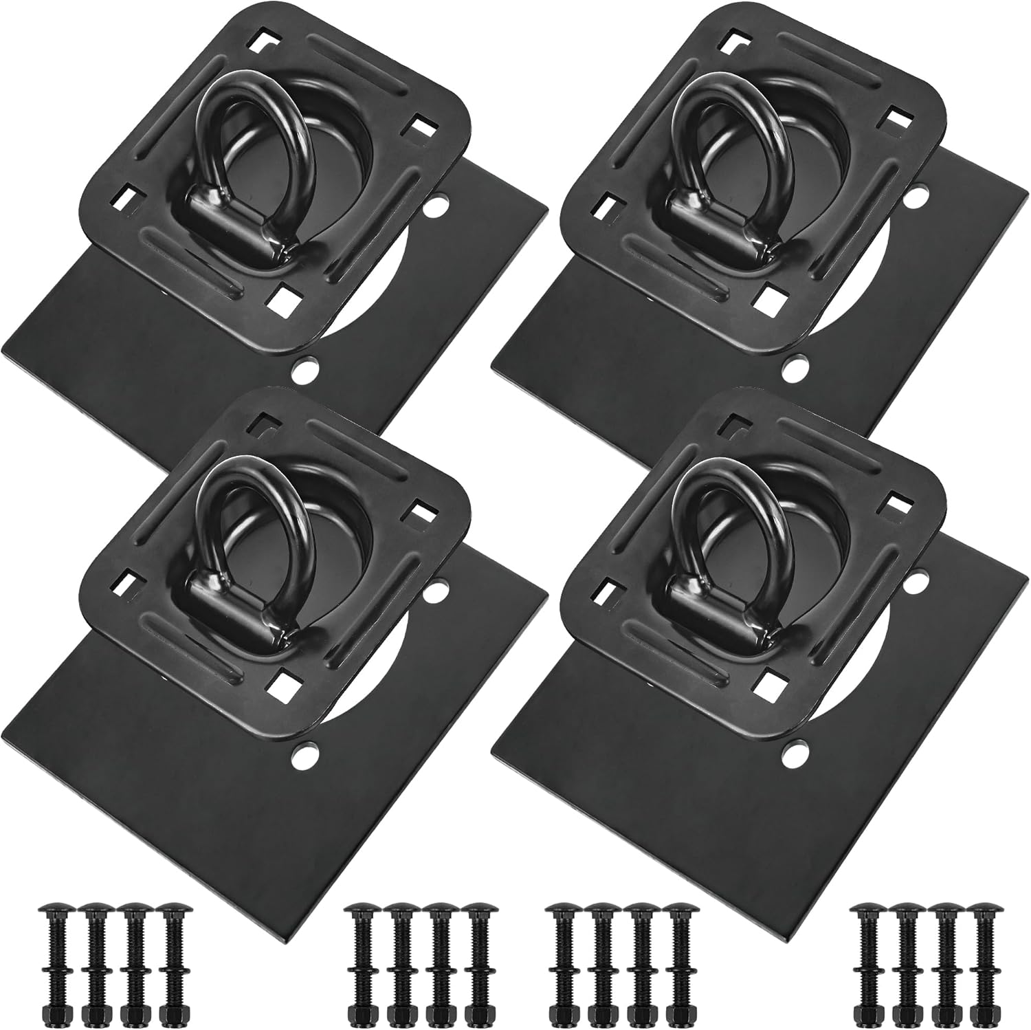 Heavy-Duty Recessed D Ring Tie Downs (4-Pack, 6,000 Lbs)