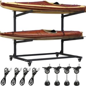 Heavy-Duty Kayak Storage Rack with Wheels