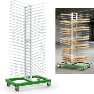 Mouuy 50-Shelf Paint Drying Rack, Heavy-Duty Cabinet Door Stand