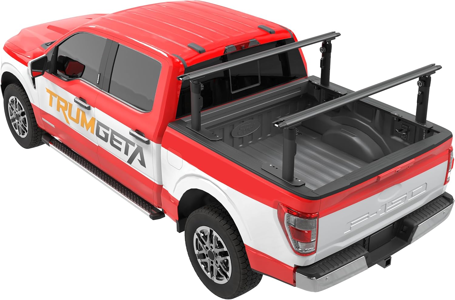 TRUMGETA 800 lb Truck Ladder Rack, Adjustable Aluminum