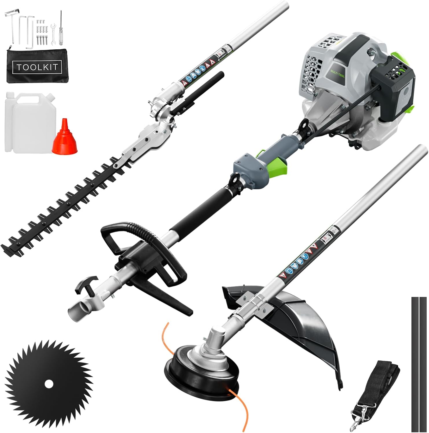 Baotree 52cc 3-in-1 Gas Weed Wacker, Hedge Trimmer & Brush Cutter