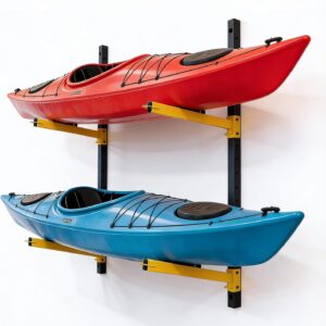 Heavy Duty Wall Mount Kayak Rack - Adjustable Storage Hanger