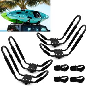 IMALEN Kayak Roof Racks - 2 Pairs J-Bar Carriers for SUVs & Trucks