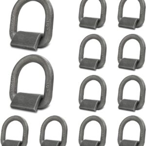 Grandroad Auto 12-Pack Weld-On D-Rings | 12,000 lb Tie Down Anchors