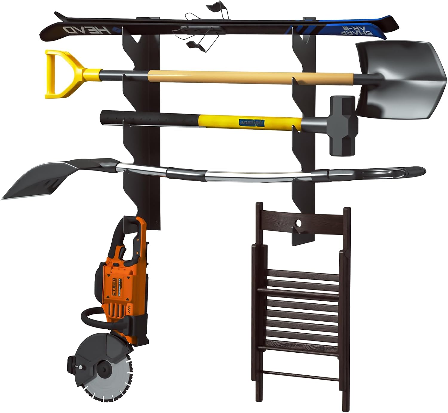 TVKB Heavy-Duty Garage Tool Organizer Wall Mount