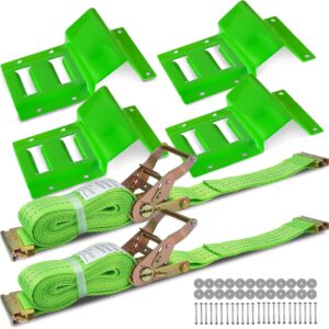 Digank E Track Wheel Chock Tie Down Kit - 2 Pack