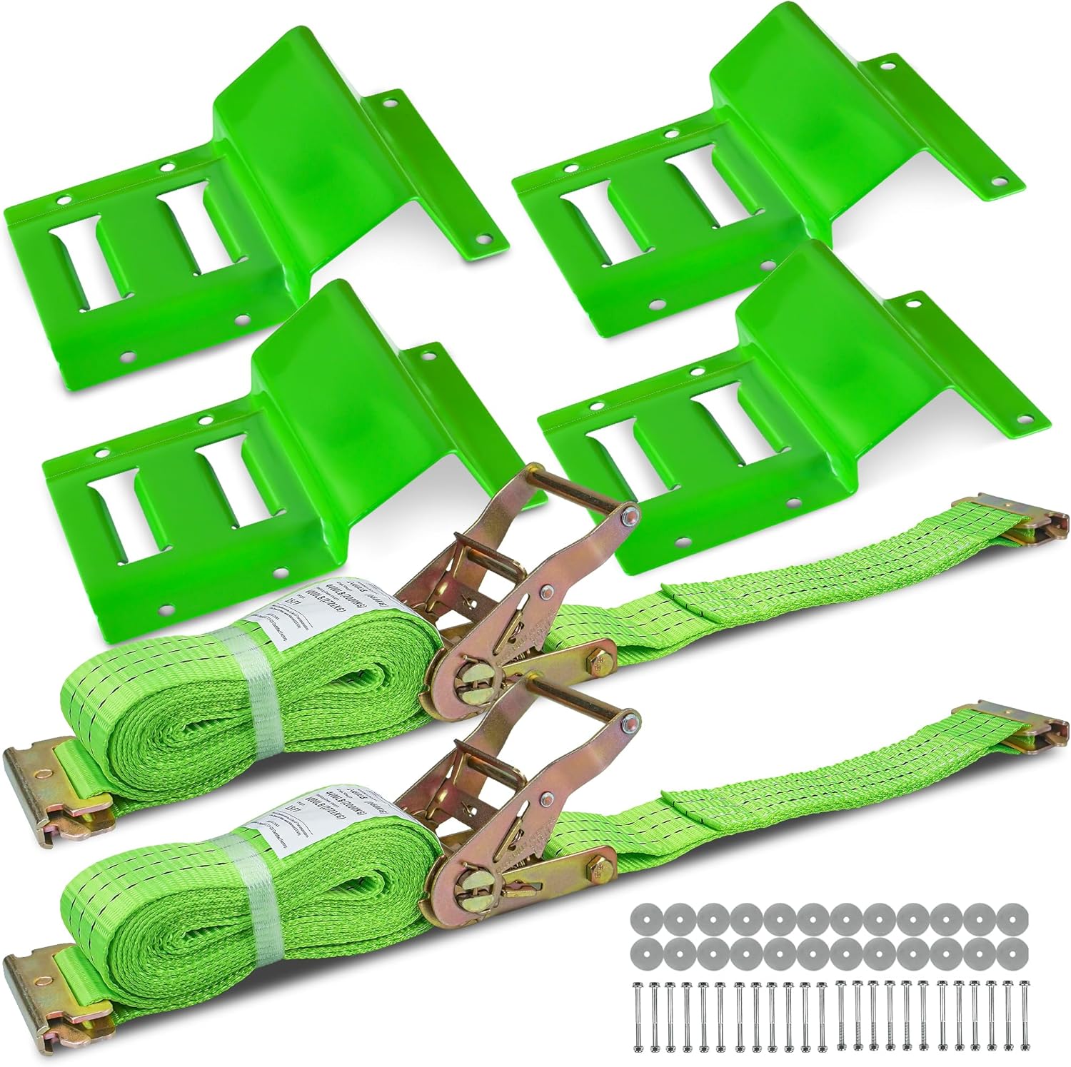 Digank E Track Wheel Chock Tie Down Kit - 2 Pack