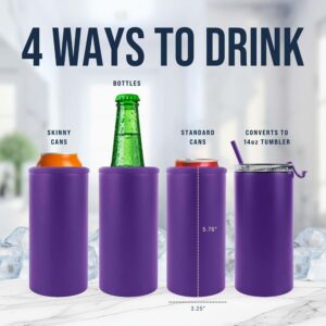 Hogg 4-in-1 Universal Can Cooler - Purple