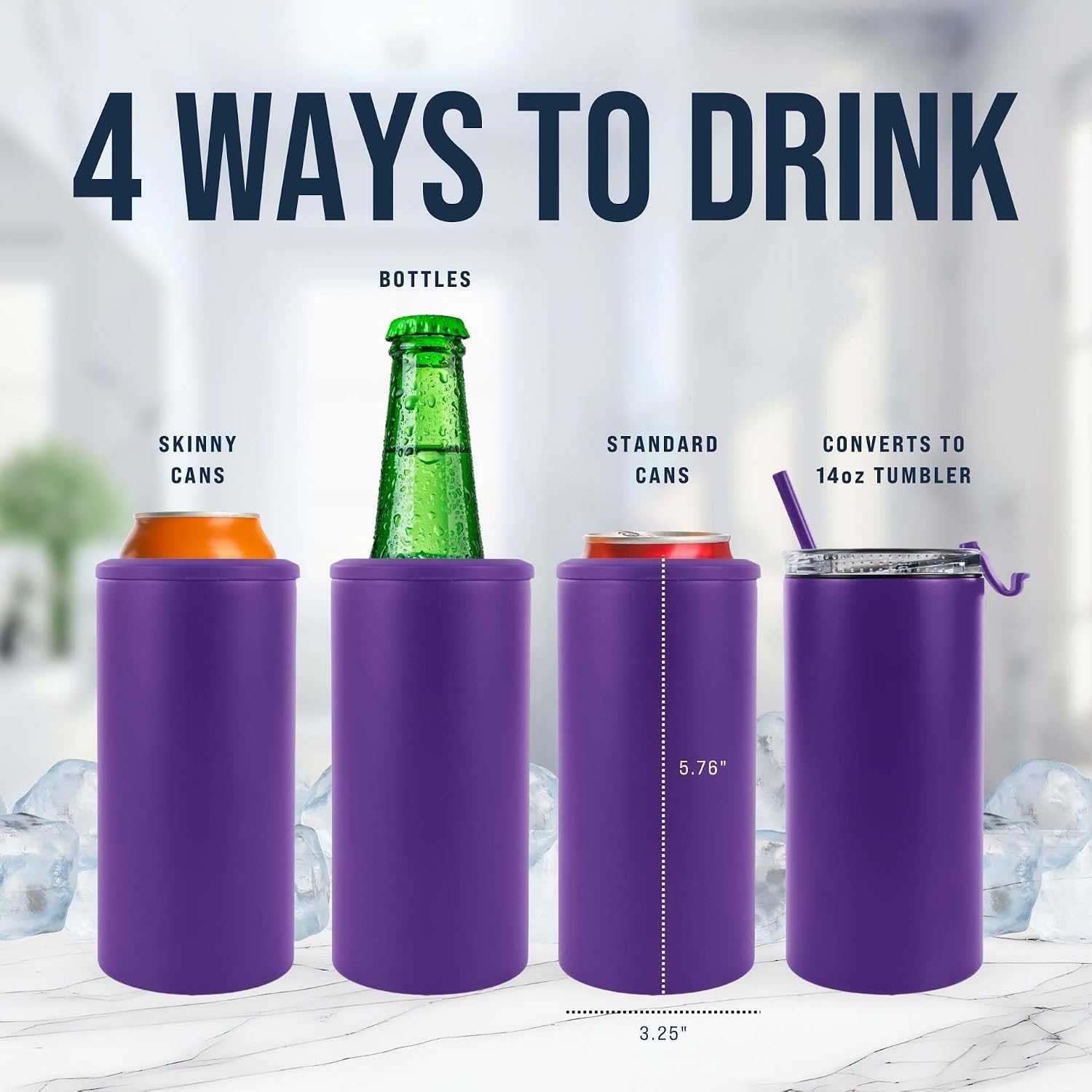 Hogg 4-in-1 Universal Can Cooler - Purple