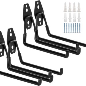 4-Pack Heavy-Duty Garage Hooks, 7.4in Steel Utility Organizers