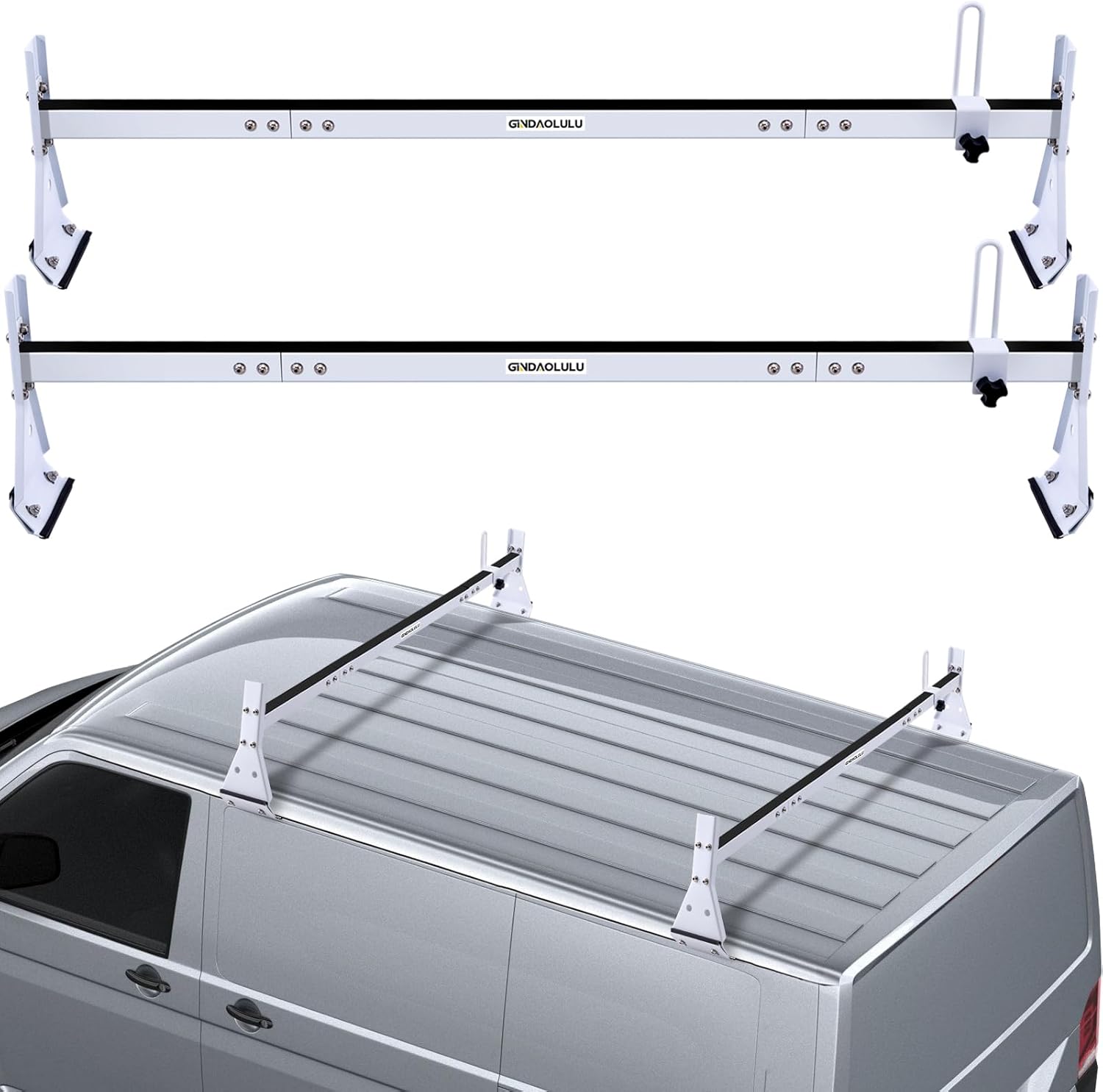 GINDAOLULU Van Roof Rack 56-64" Adjustable 800 lbs