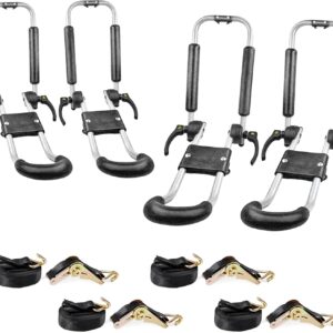 AA-Racks Foldable Kayak Roof Rack - 2 Pair Aluminum Mounts