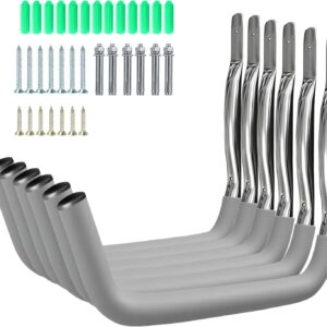 Heavy-Duty Stainless Steel Garage Hooks 6-Pack