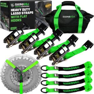 Rhino USA 4-Pack Tie Down Straps, 10,000 lbs, 2" x 8'