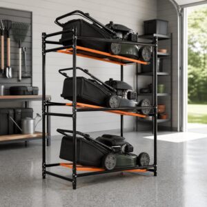 Heavy-Duty 3-Tier Lawn Mower Rack, 330LBS Capacity