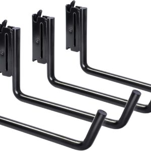 MorScan 4-Pack Heavy-Duty E-Track J Hooks, Black