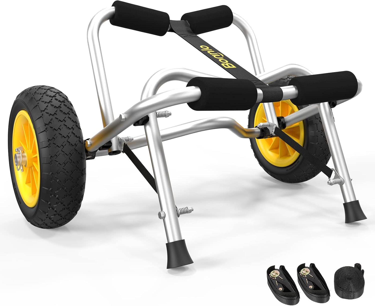 Bonnlo Kayak Cart with Airless Tires & Straps