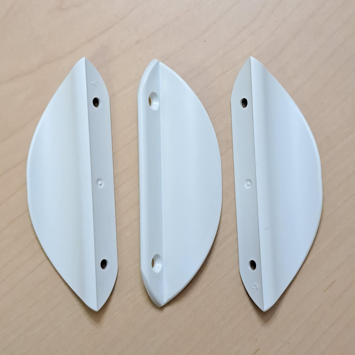 Qty 3 Vertiglide Pull Handles for Honeycomb Shades - Off White