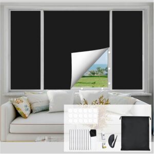 Blackout Curtains 79x57inches, No Drill Window Shade