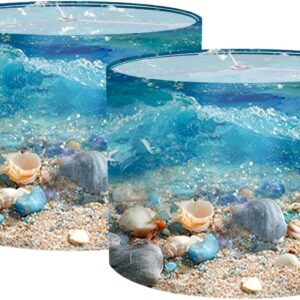 Nuxovilar Coastal Lamp Shades Set of 2, 13x9.8 Inches