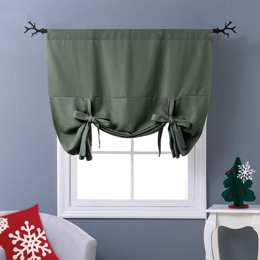 NICETOWN Blackout Curtain, 46x63in, Dark Mallard