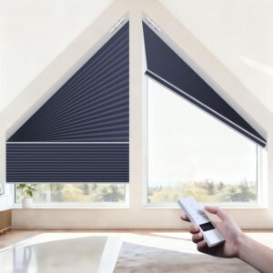 Smart Blackout Honeycomb Blinds for Unique Windows - Dark Blue