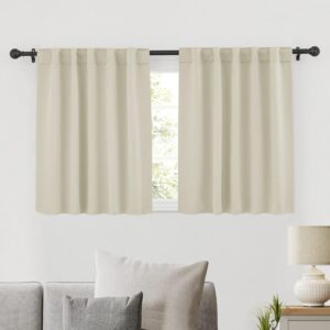 RYB HOME Room Darkening Curtains 2-Panel Beige Set