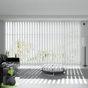 Motorized Alexa Smart Vertical Blinds – Custom Blackout for Patio Doors