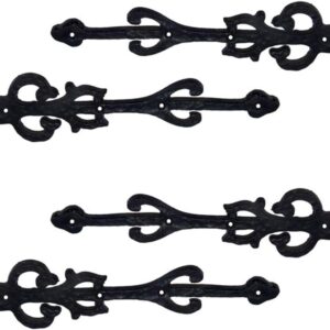 Adonai Hardware 10.9in Cast Iron Hinge Fronts (4-Pack)