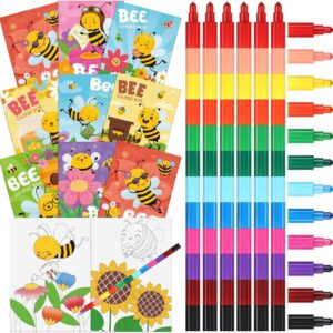 Funrous 24-Pc Bee Coloring Books with Crayons