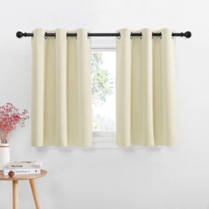 NICETOWN Blackout Curtains 42x36", W42xL36 Beige 2-Pack