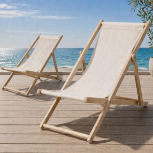AceOrbit 2-Pack Outdoor Folding Sling Chair - Pine & Oxford
